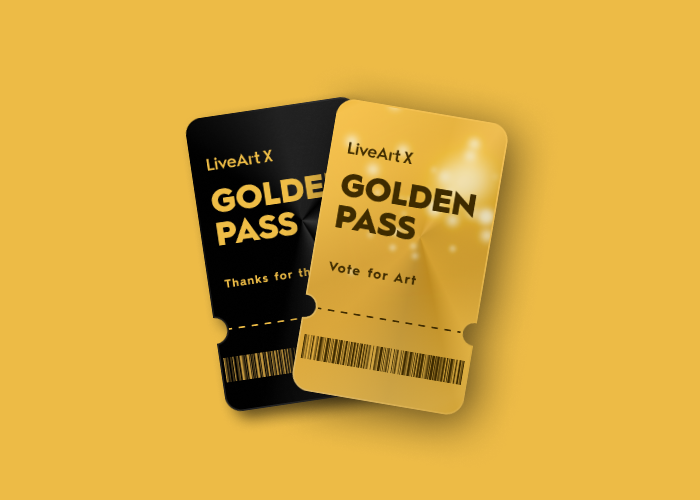 LiveArtX's tweet photo. Sneak Peek 👀

A pass✨ to #HackARThon: LiveArtX Global 100

What benefits will you get from holding it?🤔

Comment your ideas and we'll give out 20 Passes for the best guess! 👇🏻 https://t.co/vxYg9ahMzv