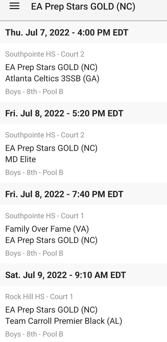 EAPREPSTARS1's tweet photo. Jr. Nationals 2022 starts this THURSDAY!
E.a. Prep Stars 14u Adidas Gold will be rocking all week in Rock Hill!🏆
#eaprepstars // #JrExposure https://t.co/QpCEVbPQla