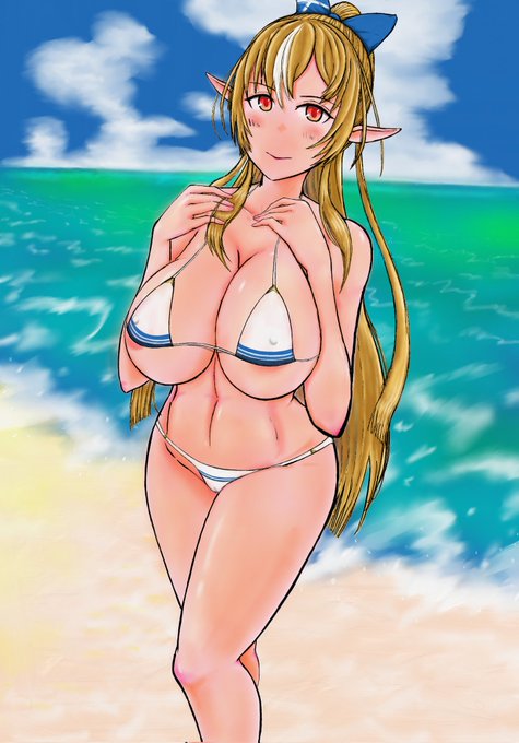 #梅雨明けなので水着絵を張る 