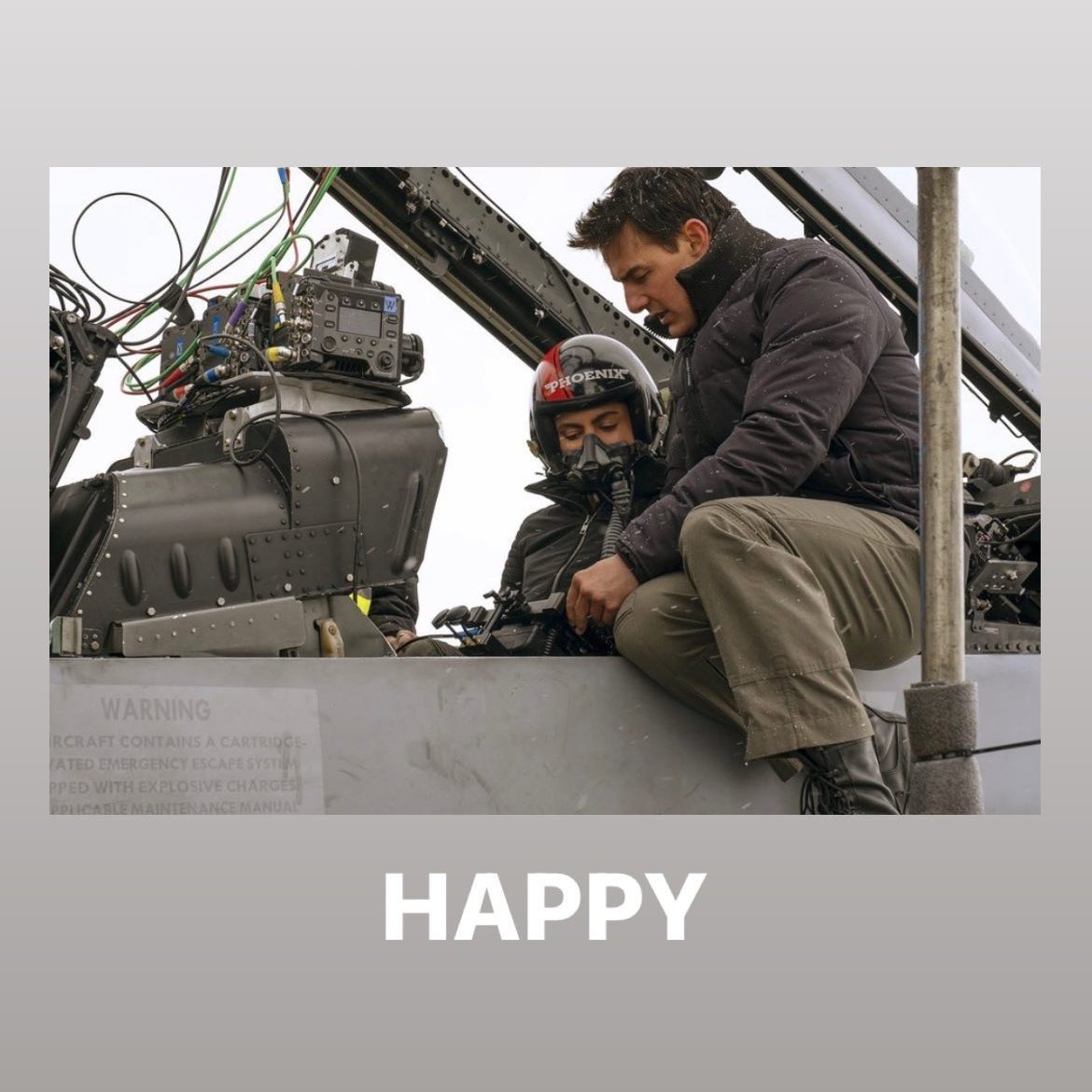 Monica Barbaro wishing Tom Cruise a Happy Birthday on her IG story   