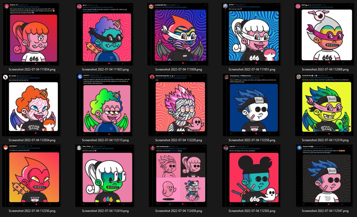 TEENSONACID's tweet photo. Congrats to @KO2_NFT @muddler007 @Dear_Johna @_swork_ @AaronLad6 @FelicitousBS @KosmicLemon @XaviZedd @cayeeens @JonahLambo @illuminaticongo @JimJamTOA @daytriipper_TOA @bedibedibedi_ &amp; @datboi_dubb https://t.co/FvNkhJW4Jp