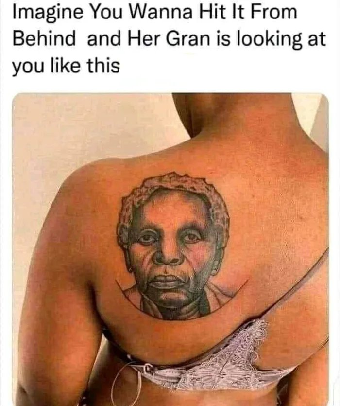 TrashyPPL's tweet image. Even when getting your back broken Nana&apos;s still got your back