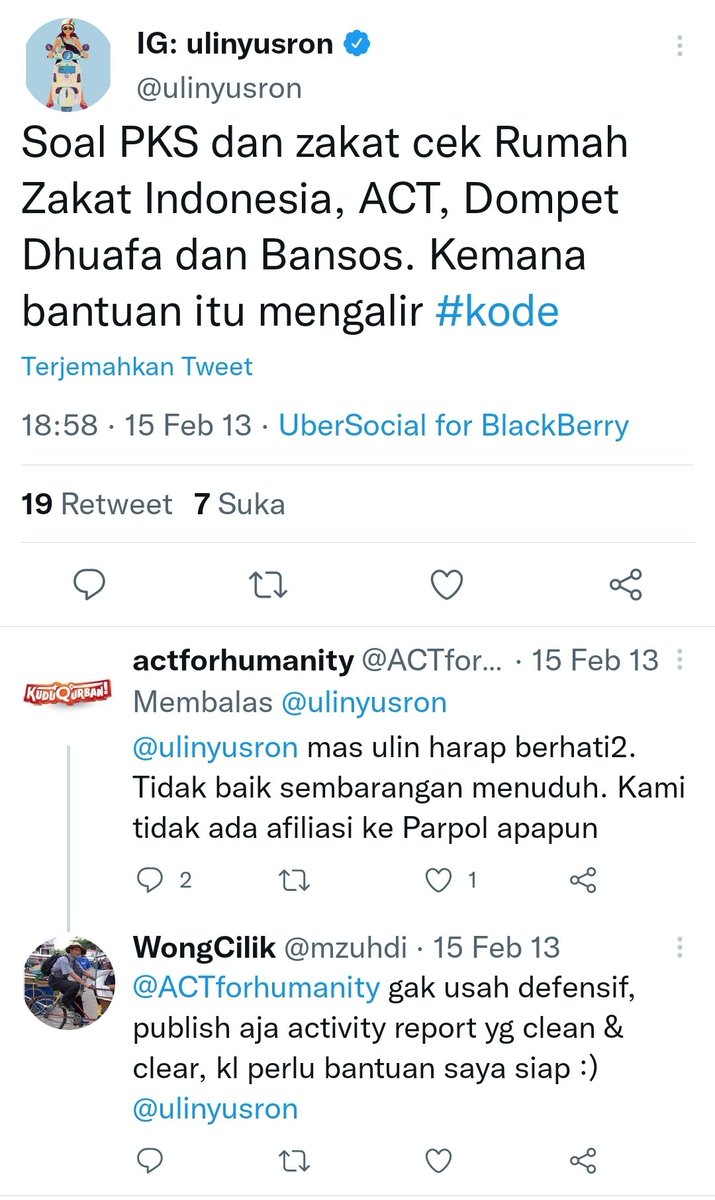 kurawa's tweet photo. Sejak tahun 2013 kecurigaan terhadap @ACTforHumanity di twitter sdh disampaikan.

"Tidak baik sembarang menuduh" perlu waktu 9 tahun utk membuktikan kebenarannya.

Lembaga donasi yang dijadikan matapencaharian oleh pelaku dengan menggunakan jualan isu penderitaan Palestina https://t.co/D4CLbMAe84