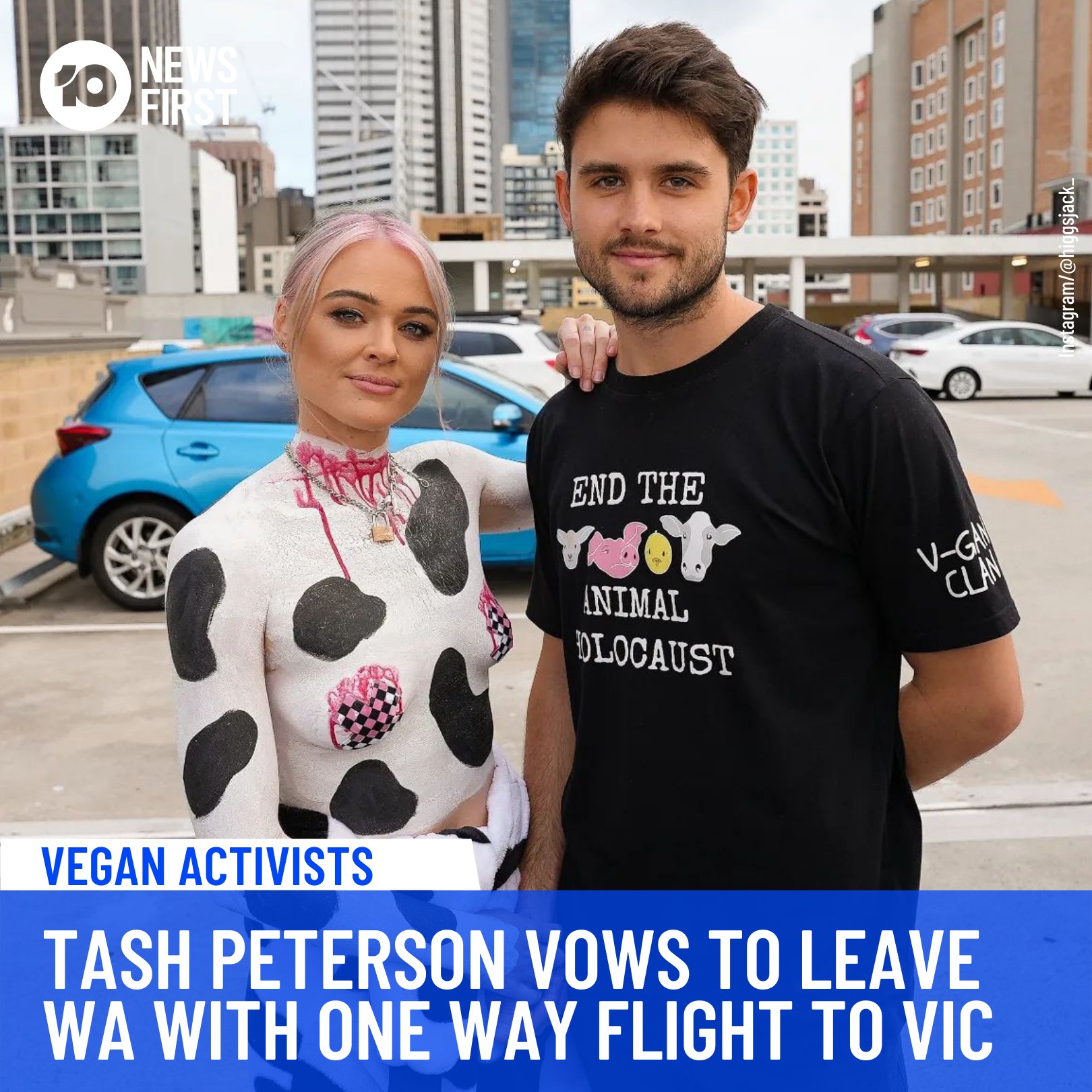 10 News First Perth on X: Vegan activist Tash Peterson and her partner  Jack Higgs have vowed to leave WA after being banned from every every  liquor licensed venue in WA for