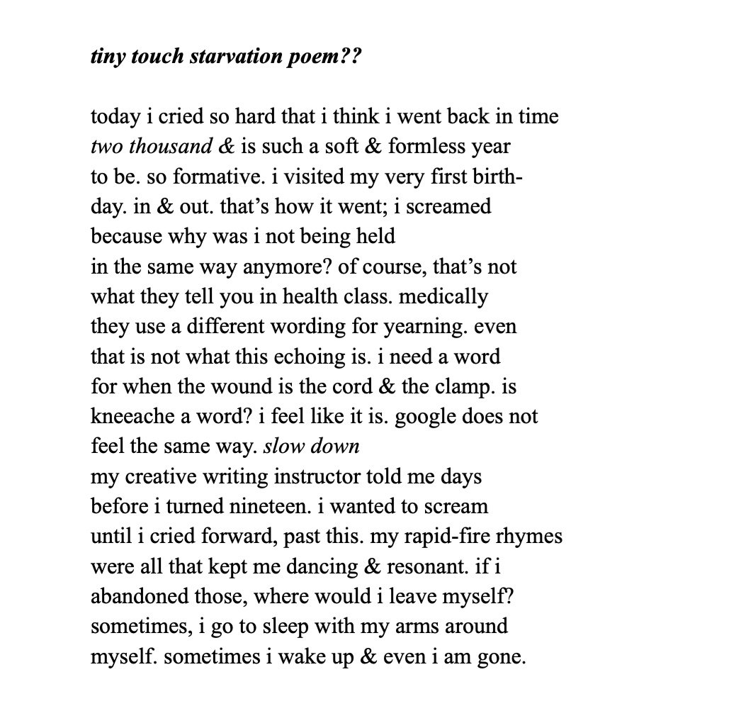 new poem draft just dropped <3