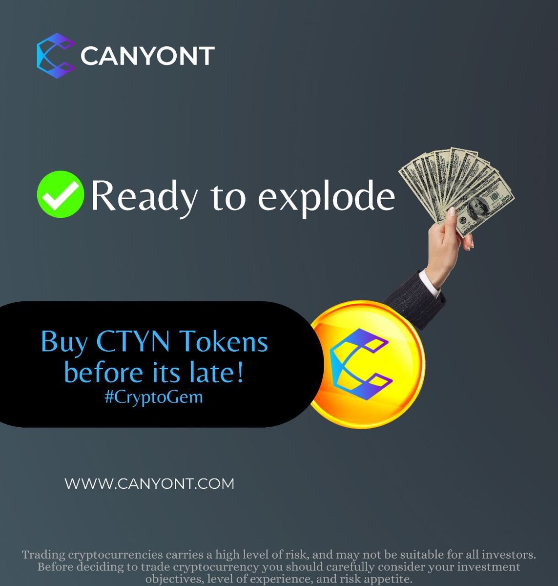 CanyontOfficial's tweet photo. ๐ฅ๐ฒ๐ฎ๐ฑ๐ ๐๐ผ ๐ฒ๐
๐ฝ๐น๐ผ๐ฑ๐ฒ
Buy ๐๐ง๐ฌ๐ก Tokens
before it's late
#CryptoGem #canyont #ctyn #binance https://t.co/NJiRFqQfdj