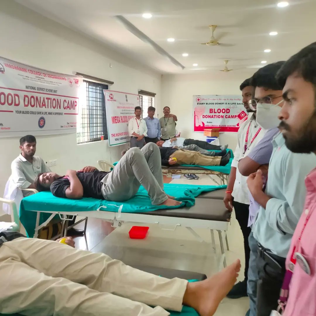 NYK-Rangareddy,  Muthoot Finance Ltd, Jointly organised Blood Donation camp* at Vardhaman college,  Donated 280 Unit's  of Blood to Indian Redcross Society,Vidyanagar, Hyderabad
#blood #blooddonation #bloodsaveslives #blooddonationcamp #nyks #youthaffairsandsports #muthootfinance