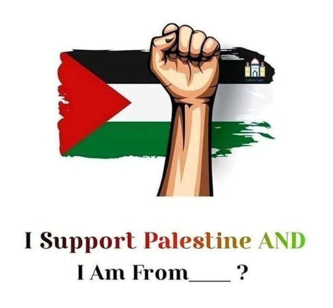 Rolarola100's tweet photo. I support Palestine and I am from ____? https://t.co/nFrHdivX5x