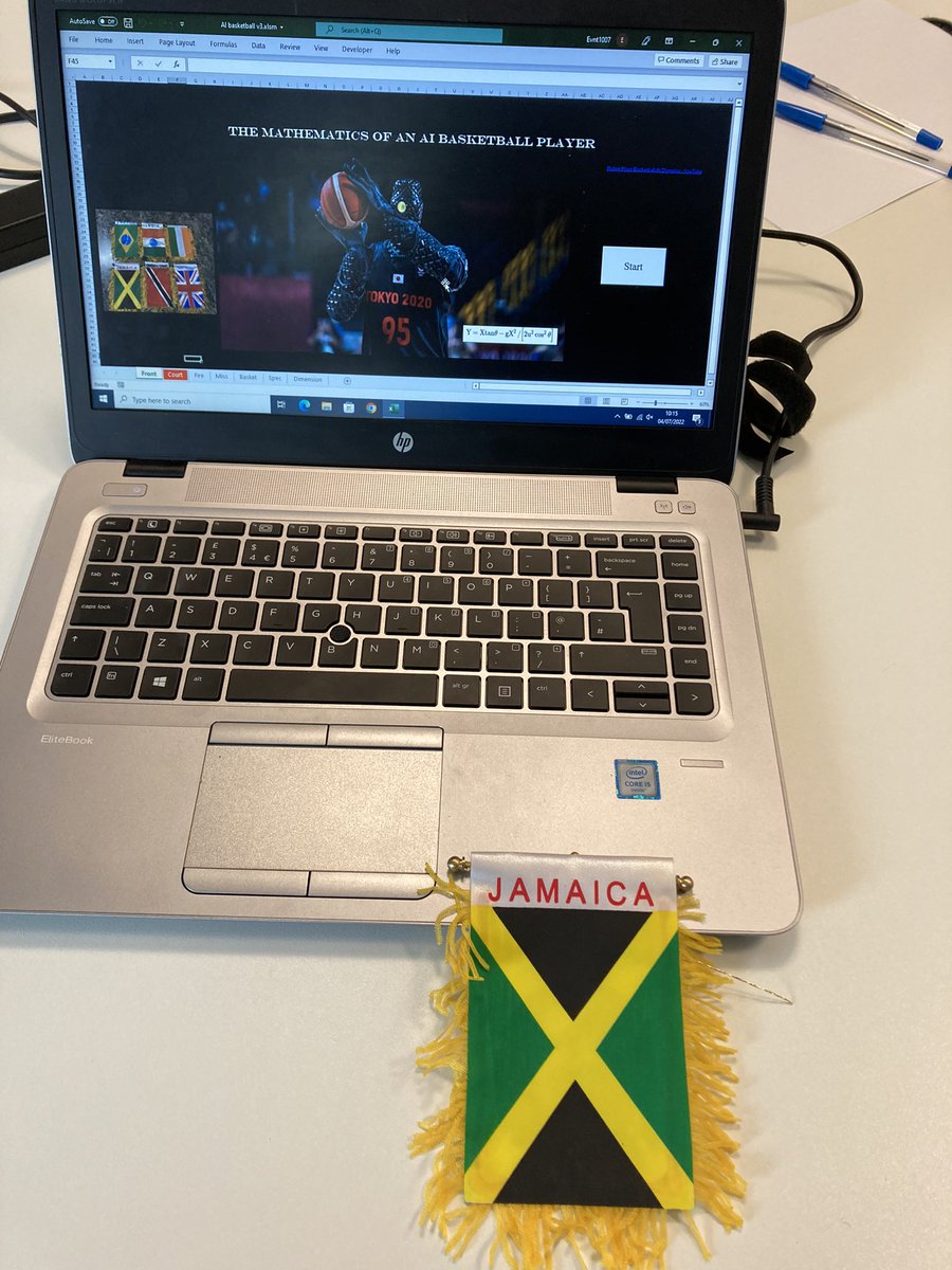 Go Team Jamaica 🇯🇲, Go Team Ireland 🇮🇪, Go Team India 🇮🇳 - The Mathematics of an AI Basketball player! @IMAmaths @SHUMaths