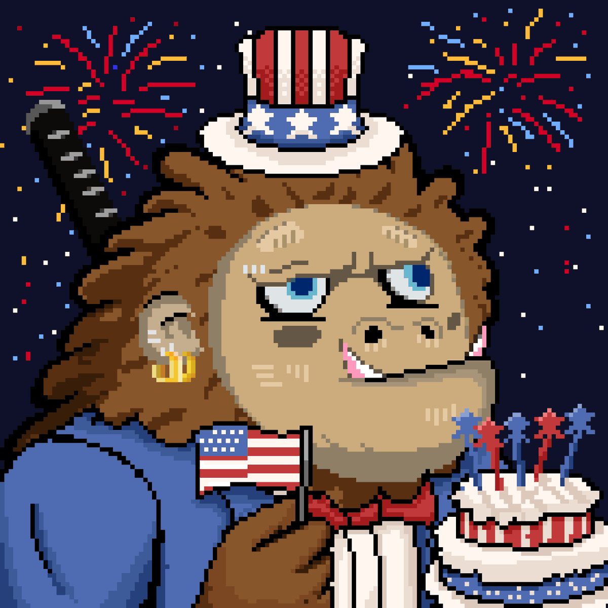 YetiTownNFT's tweet photo. Happy Independence Day to all American Yetis!

#4thOfJuly #YetiTown #1223 https://t.co/Cio20EoKuC