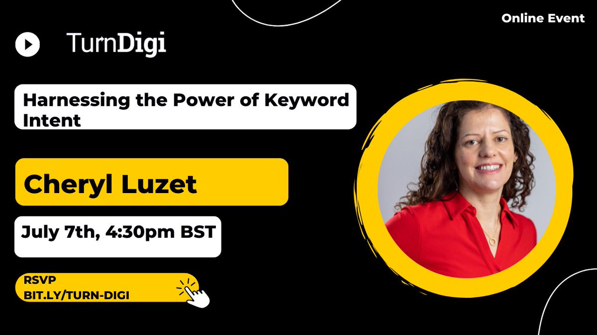 wagada_digital's tweet photo. Join Cheryl on the 7th July to find out how to improve ranking by ensuring that your content matches the intent of the keyword that is being searched. 

Sign up now: https://t.co/68qDZqOF4S @TurnDigi

#keywordintent #keywordresearch #seo https://t.co/CoorK5K53j