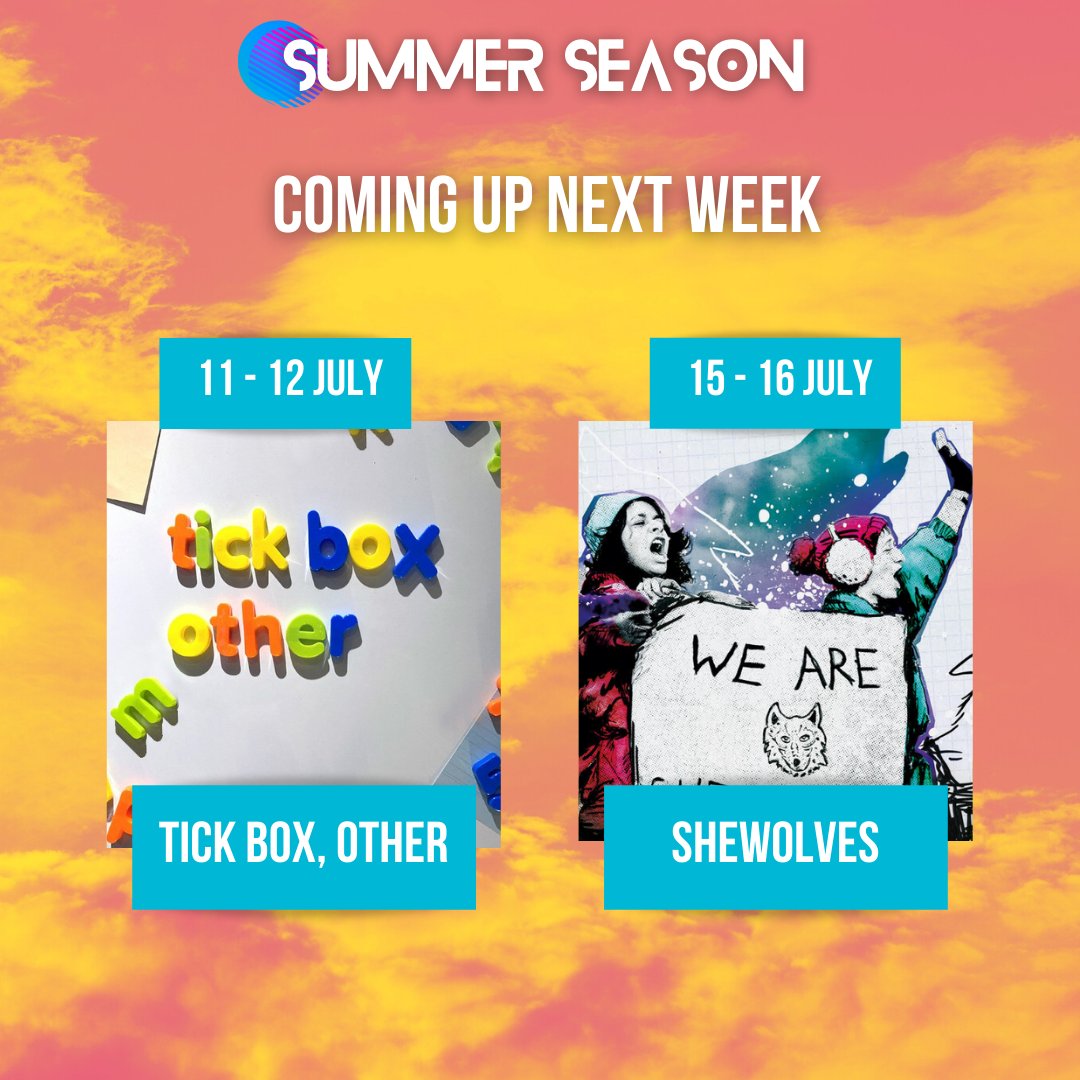 ☀️SUMMER SEASON WEEK 2!☀️

This week we're joined by the companies for <a href="/ICantHearYouLdn/">I Can't Hear You</a> Mon 4 - Thu 7 July and If I Could Love for one night only on Fri 8 July!

See you there!

🎫 theatre503.com/whats-on/