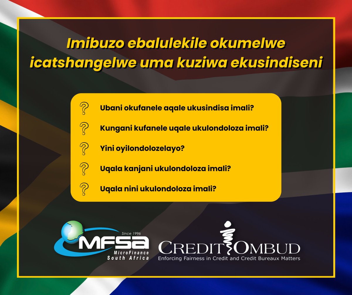 CasaCreditHome's tweet photo. July 2022 - National Savings Month
Spaar. Save. Londoloza
#spaar #save #savings #londoloza #mfsa #creditombud https://t.co/JZBQSeqIcv