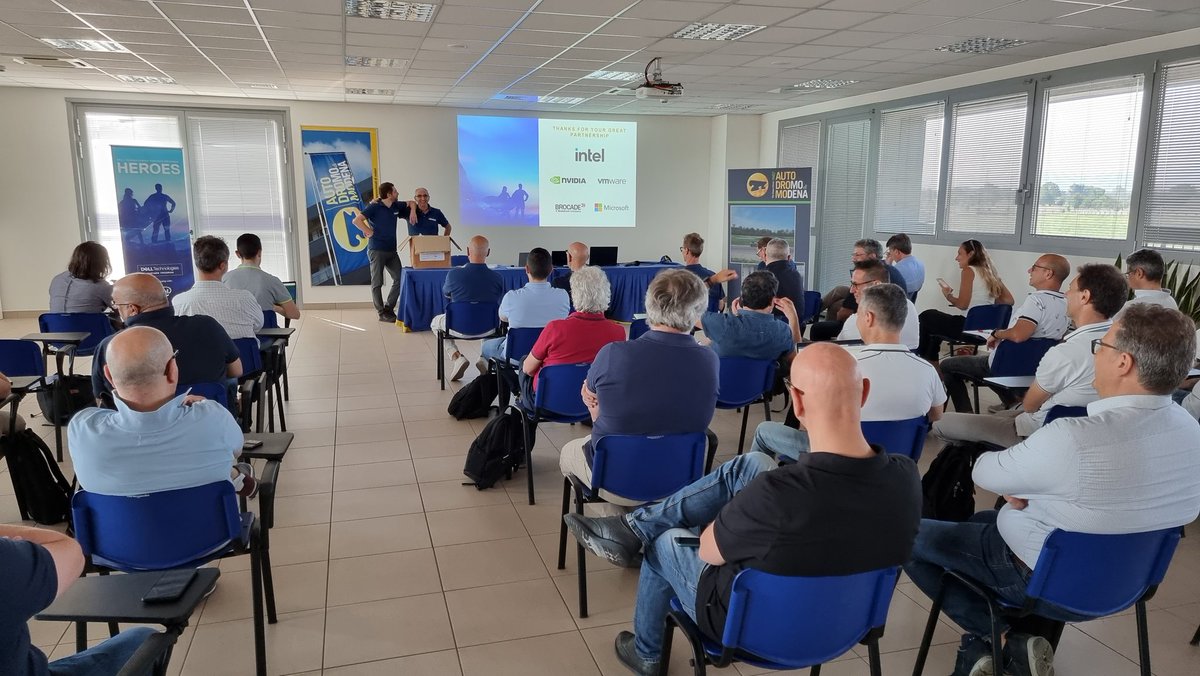 Full house at the Italy #DellTechHeroes event in Modena 🇮🇹 <a href="/DellTechPartner/">Dell Technologies Partners</a> showing big smiles as they await 🏁🏎 action during lunch break #Iwork4Dell <a href="/wbruninx/">William Bruninx</a> <a href="/adeline_valette/">Adeline Valette</a>  <a href="/DrissatDell/">Driss el Ougmani</a> @EricArcese