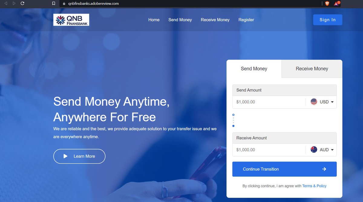 hxxps[:][/][/]qnbfinsbanks[.]adobereview[.]com
#phishing #hostgator

<a href="/HostGator/">HostGator</a> 
<a href="/HGSupport/">HostGator Support</a> 
 hosting and registrar

<a href="/urlscanio/">urlscan.io</a>
urlscan.io/result/d0aa97b…

<a href="/ICANN/">ICANN</a>
<a href="/phishingalert/">Phishing Alert</a>
<a href="/DanielGallagher/">𝙶𝚊𝚕𝚕𝚊𝚐𝚑𝚎𝚛 🌻</a>
<a href="/YourAnonRiots/">Anonymous🐾🐈‍⬛</a>
<a href="/Netcraft/">Netcraft</a>
<a href="/JAMESWT_MHT/">JAMESWT_MHT</a>
<a href="/JCyberSec_/">Jake | JCyberSec_</a>
<a href="/BankSecurity/">Bank Security</a>
<a href="/malwrhunterteam/">MalwareHunterTeam</a>