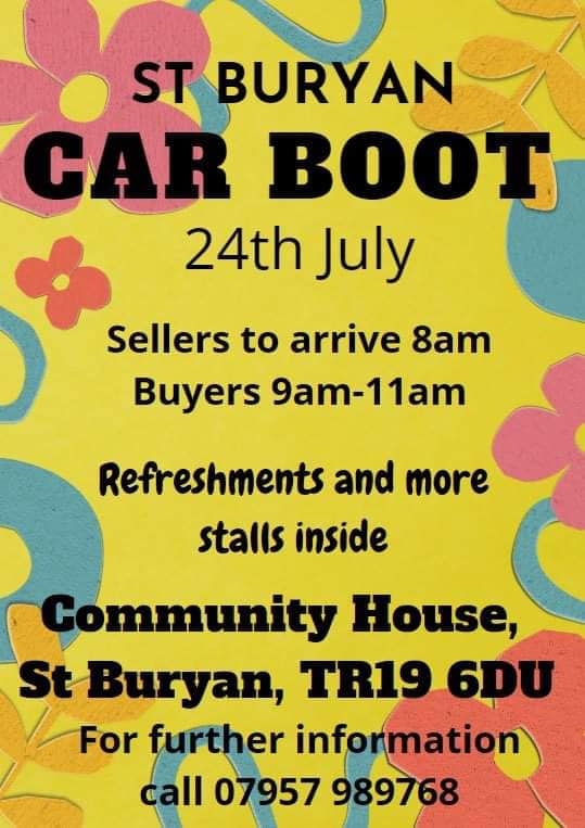 PenzanceHour's tweet photo. #stburyan #carbootsale #communityhouse #cornwallhour https://t.co/LAXOA7NRql