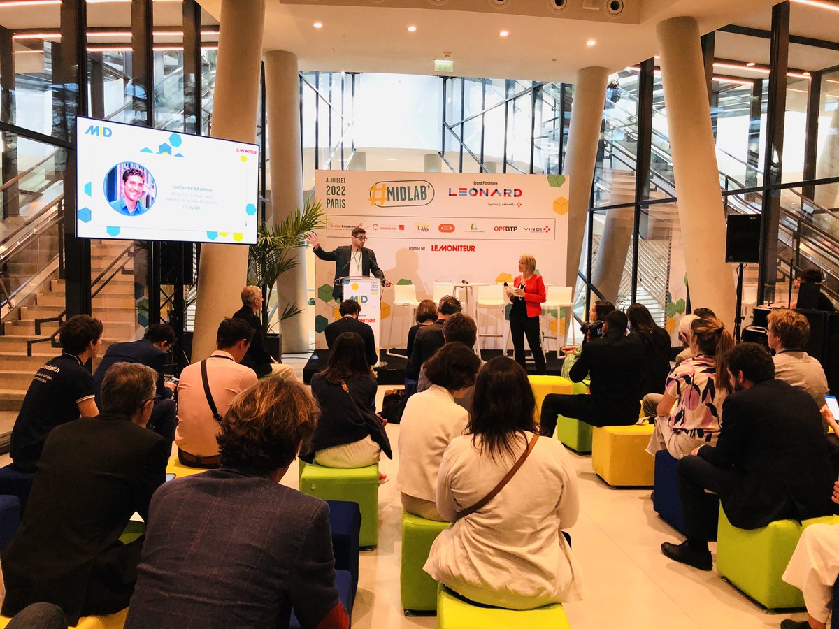 WeAreLeonard's tweet photo. " Il y a eu $3Mds investis dans la #Contech en 2021"
— Guillaume Bazouin, Head of Startups and Intrapreneurship Programs, Leonard ouvre #MIDlab aux côtés de Julie Nicolas, Journaliste - Chef du service Technique @Le_Moniteur
#MID2022 https://t.co/m7JIiVZVBd