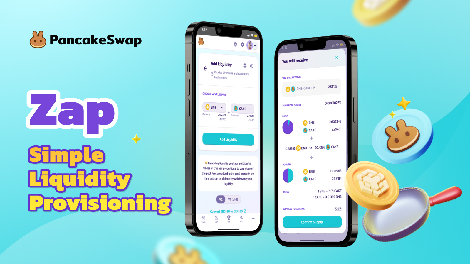 PancakeSwap 🥞 BSC on Twitter "⚡️🥞 Zap Simple Liquidity Provisioning