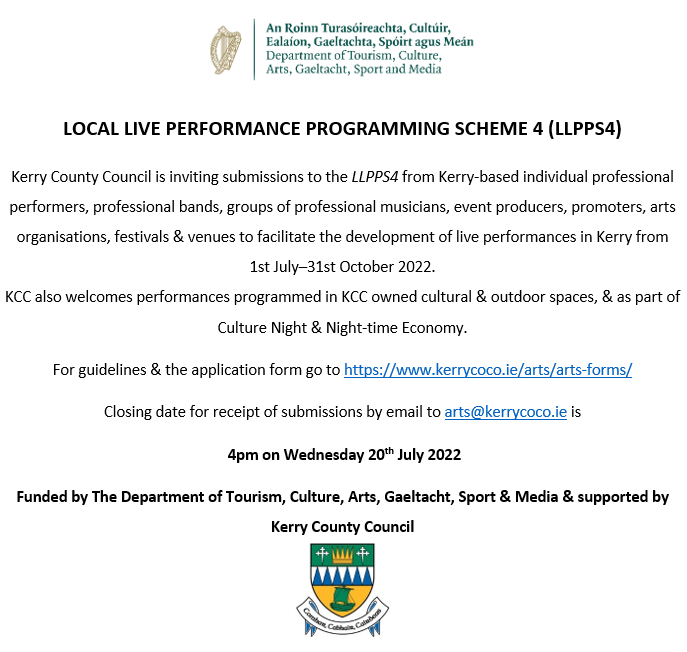 Get your applications in for Round 4 of the @DeptCulturelRL's #LocalLive Performance Programming Scheme.