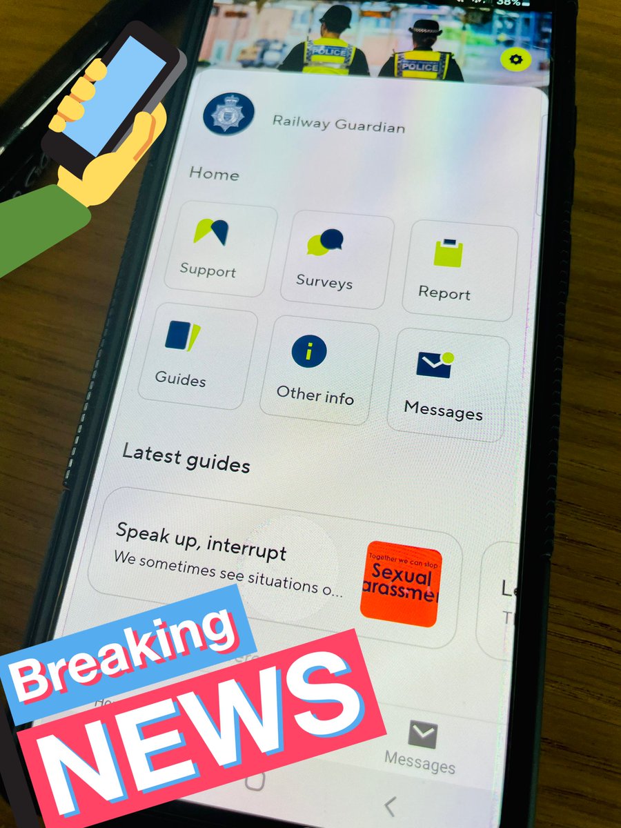Our new Railway Guardian app launches today! Advice, reporting, public surveys are just some of its functions Please download it to your device and see what it has to offer 😁👮‍♂️