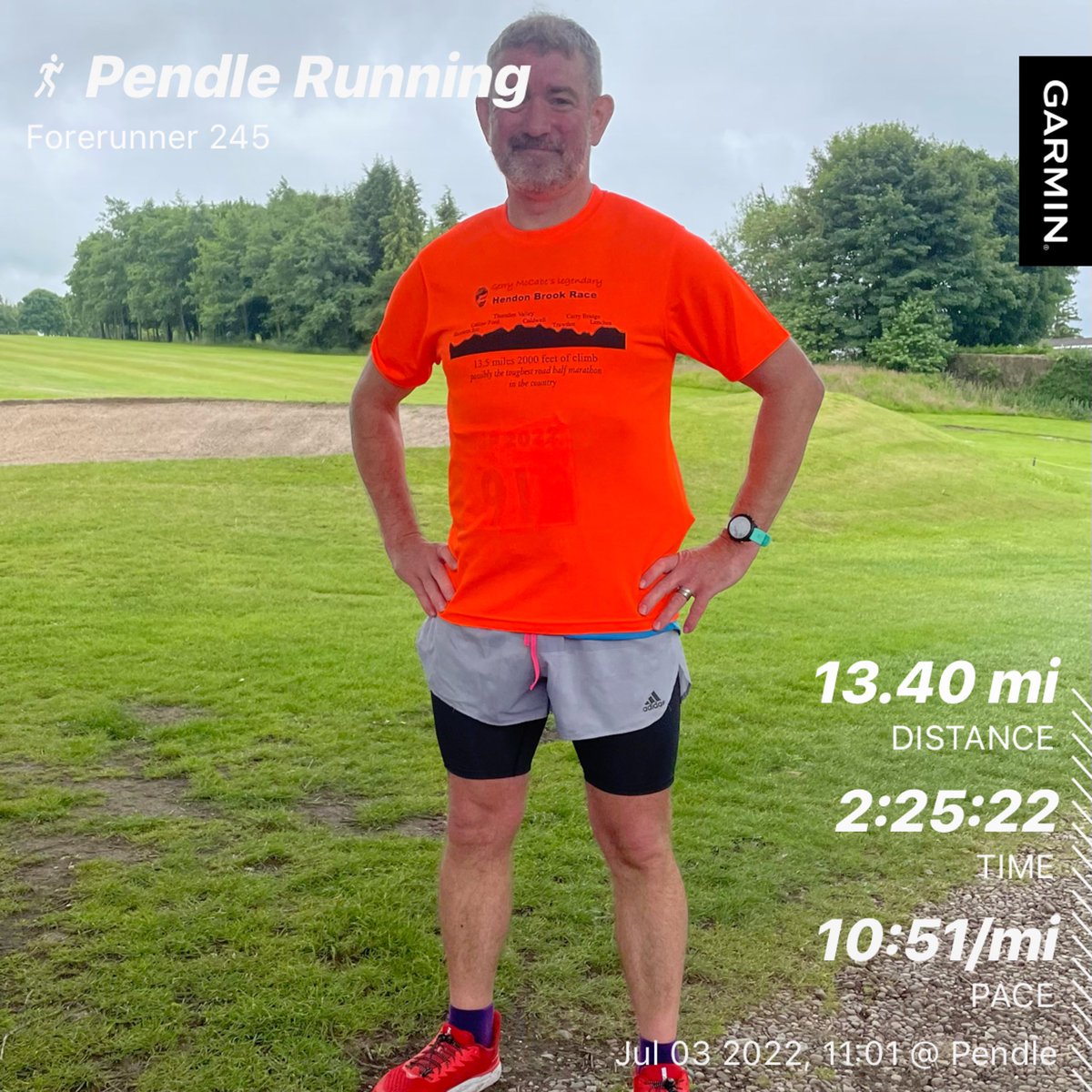 @Yiannis_83 @UKRunChat @UKCycleChat @UkTriChat @BritTri @worldtriathlon @therunchat @BibRave Yiu get a tee shirt for this not a medal but #HendonBrook #halfmarathon 2000ft of elevation.  Road not trail.  Hot 🥵 👊👊