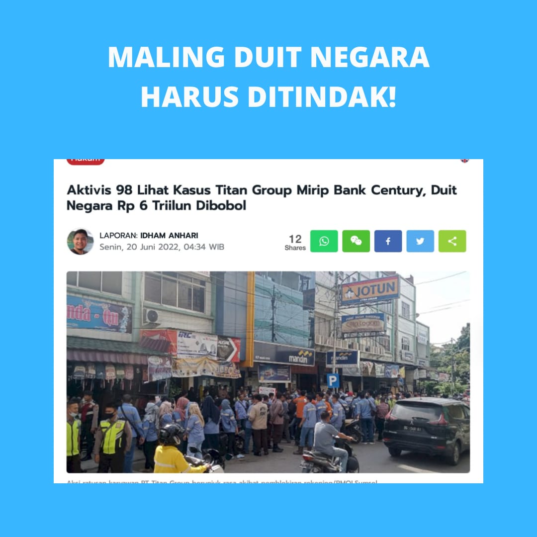 Deliatirza's tweet photo. Operasional dan produksi jalan lancar, tapi kredit macet 🤔 #TitanTilepDuitNegara
https://t.co/xnzZG3I85q https://t.co/VA5Hhi6hma