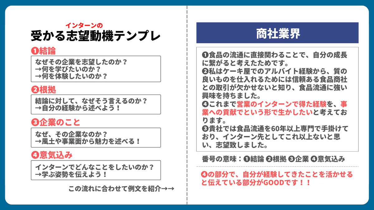 syosyaman1114's tweet photo. ９割受かる
インターンの
志望理由
書き方 https://t.co/QQ521ickq3