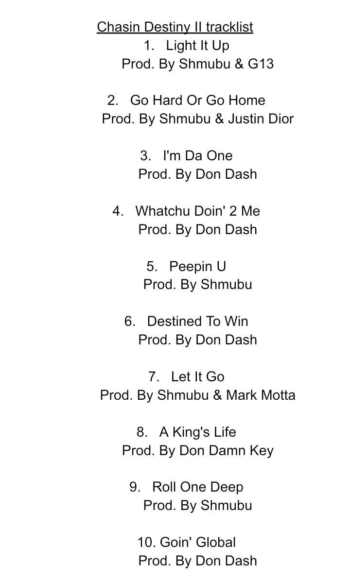 BMasonGOS's tweet photo. ☝🏾🤞🏾🙏🏾👑💯
Love to the hometown goats Don Damn Key Don JerlSon Dash and Dondrae Vinson for the mixing/mastering 👑👑👑
Shout out to @shmubu (dope producer from Canada)🙏🏾
Chasin Destiny II will be my magnum opus 👑
#GrindOverSleep
#GOS
#ChasinDestinyII https://t.co/bdzOPzTBq1