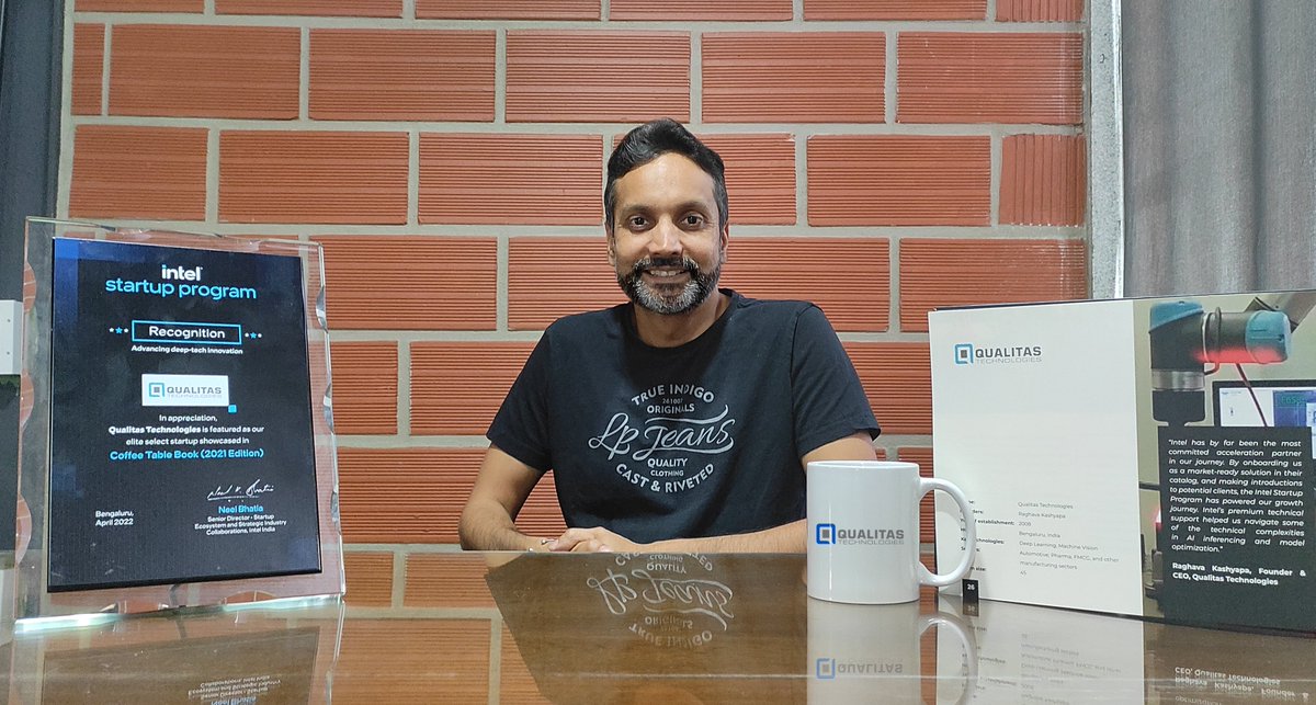 qualitastech's tweet image. Qualitas is pleased to be recognized as an elite select startup of the Intel Startup Program. We&apos;d like to thank Neel Bhatia,Ashok Chandavarkar for this honor.  #IntelStartupProgram #coffeetablebook #deeptech #innovation #machinevision #qualitas #qualitastechnologies @IntelIndia