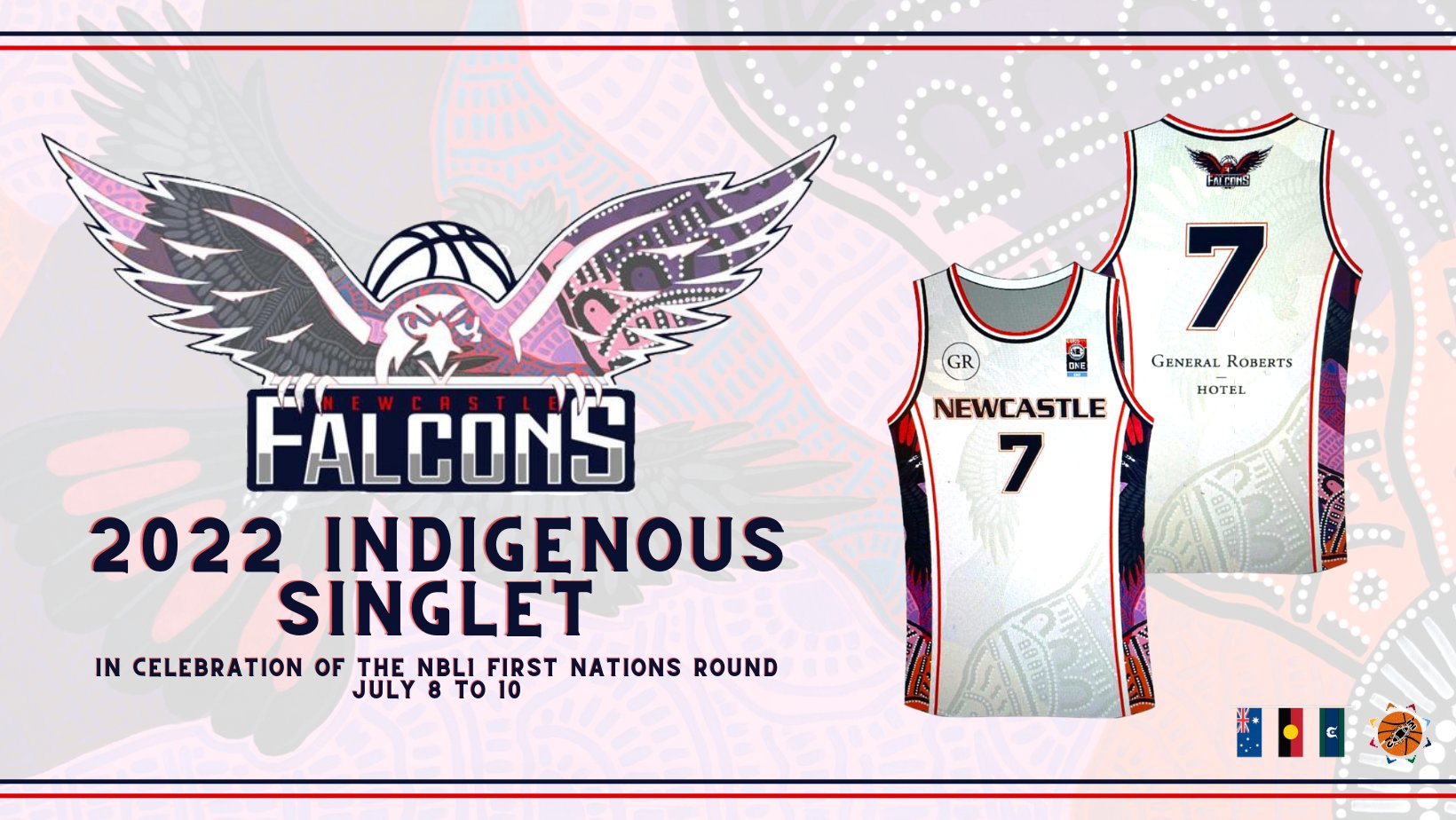Newcastle Basketball on X: As part of @NBL1 Indigenous Round, our  Newcastle Falcons @NBL1East teams will wear these specially designed jerseys  against @HillsHornets at @NewyBasketball Stadium this Sat, July 9. NBL1 will
