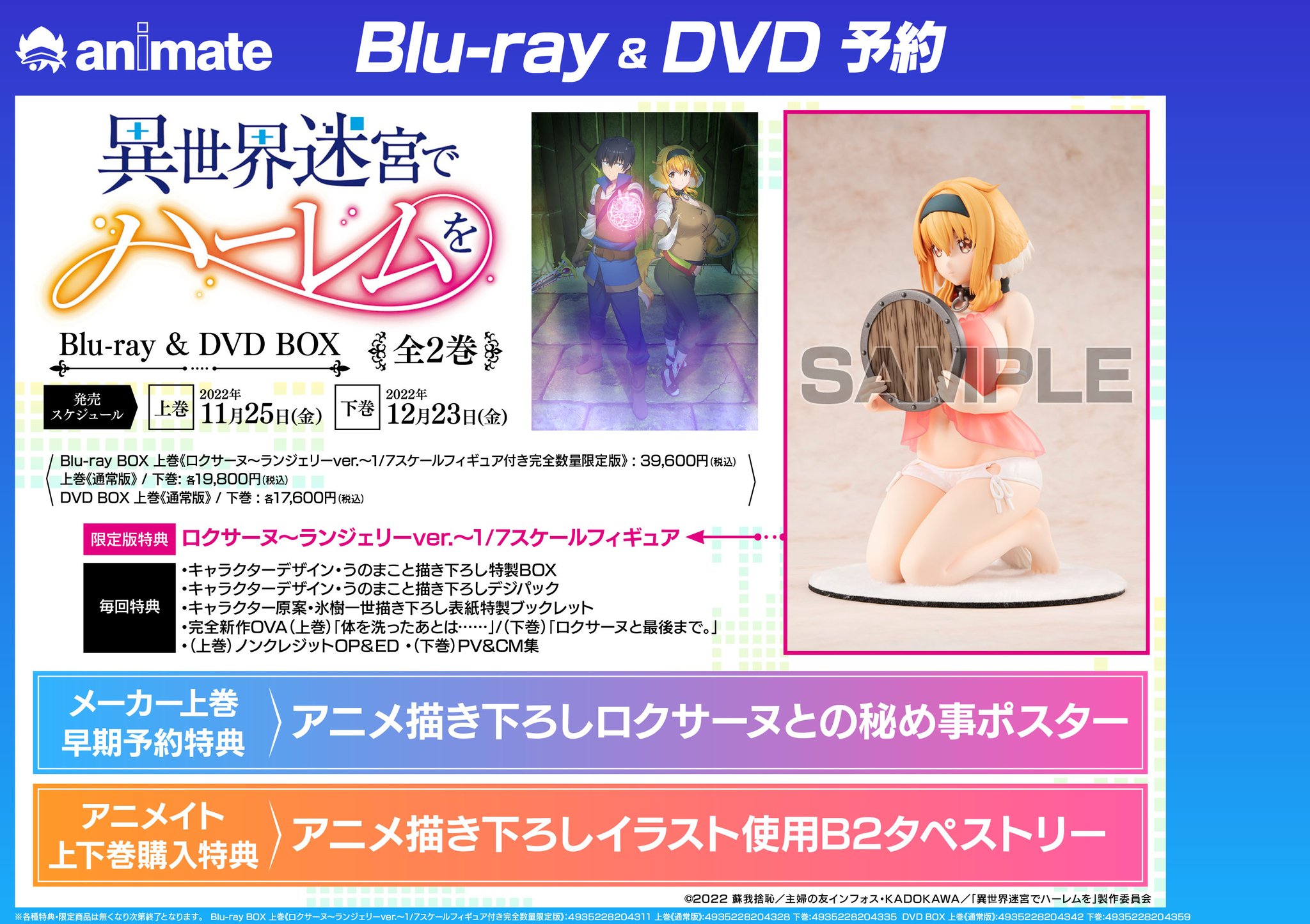 異世界迷宮でハーレムを Blu-ray ロクサーヌ フィギュア-