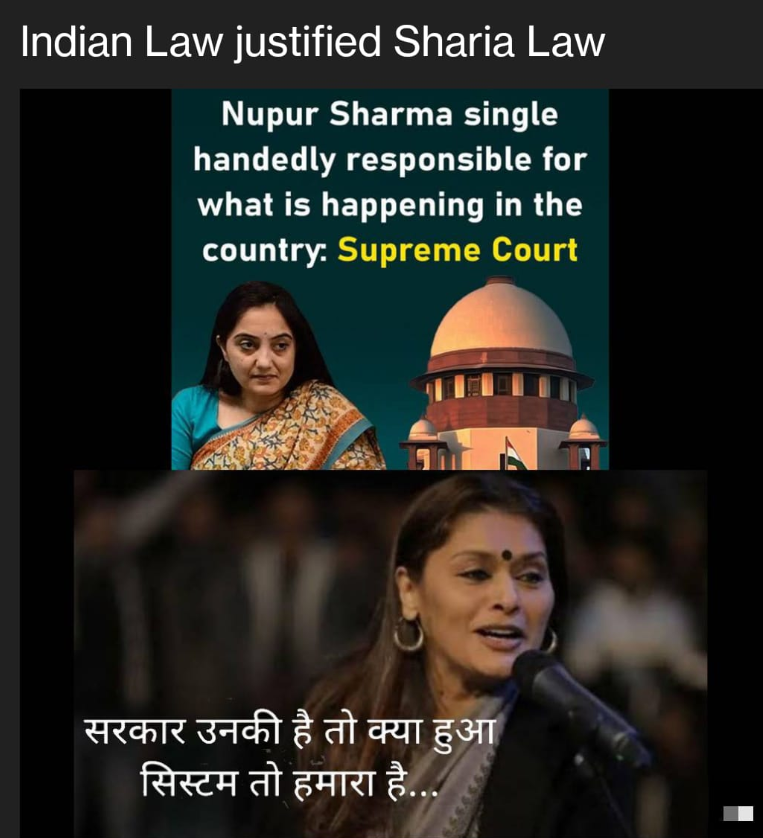 PRAKHAR01082908's tweet photo. we are neglecting the fact that Nupur Sharma replayed that shantidut who said offensive things about our lord shiv who created this universe and now she is responsible for all this but that shantidut is free #ImpeachErrantSCjudges @NSO365 @richardosman https://t.co/zC4P1U8uvo