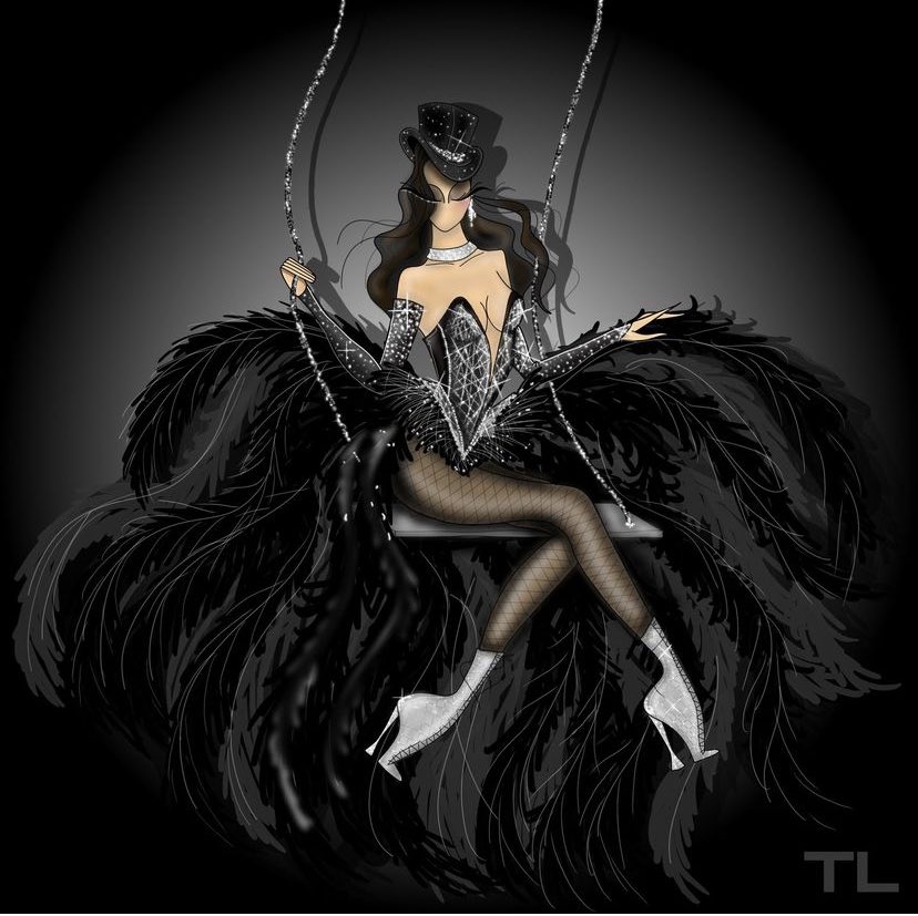 Thanks to @troylesterillustrations for the stunning illustration! I am honoured to have such brilliant picture of me as Satine! 

@moulinmusicalau 
@capitoltheatresydney 

#Satine #illustration #art #musical #moulinrougethemusical