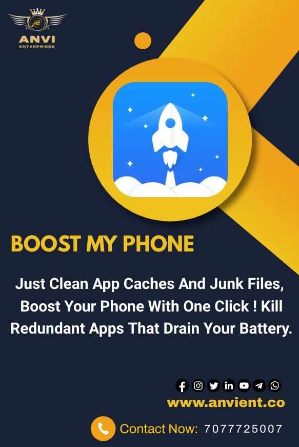 AnviEnterprises's tweet photo. Just Clean App Caches And Junk Files, 
Boost Your Phone With One Click ! Kill Redundant Apps That Drain Your Battery. https://t.co/0IRs3k4qF8