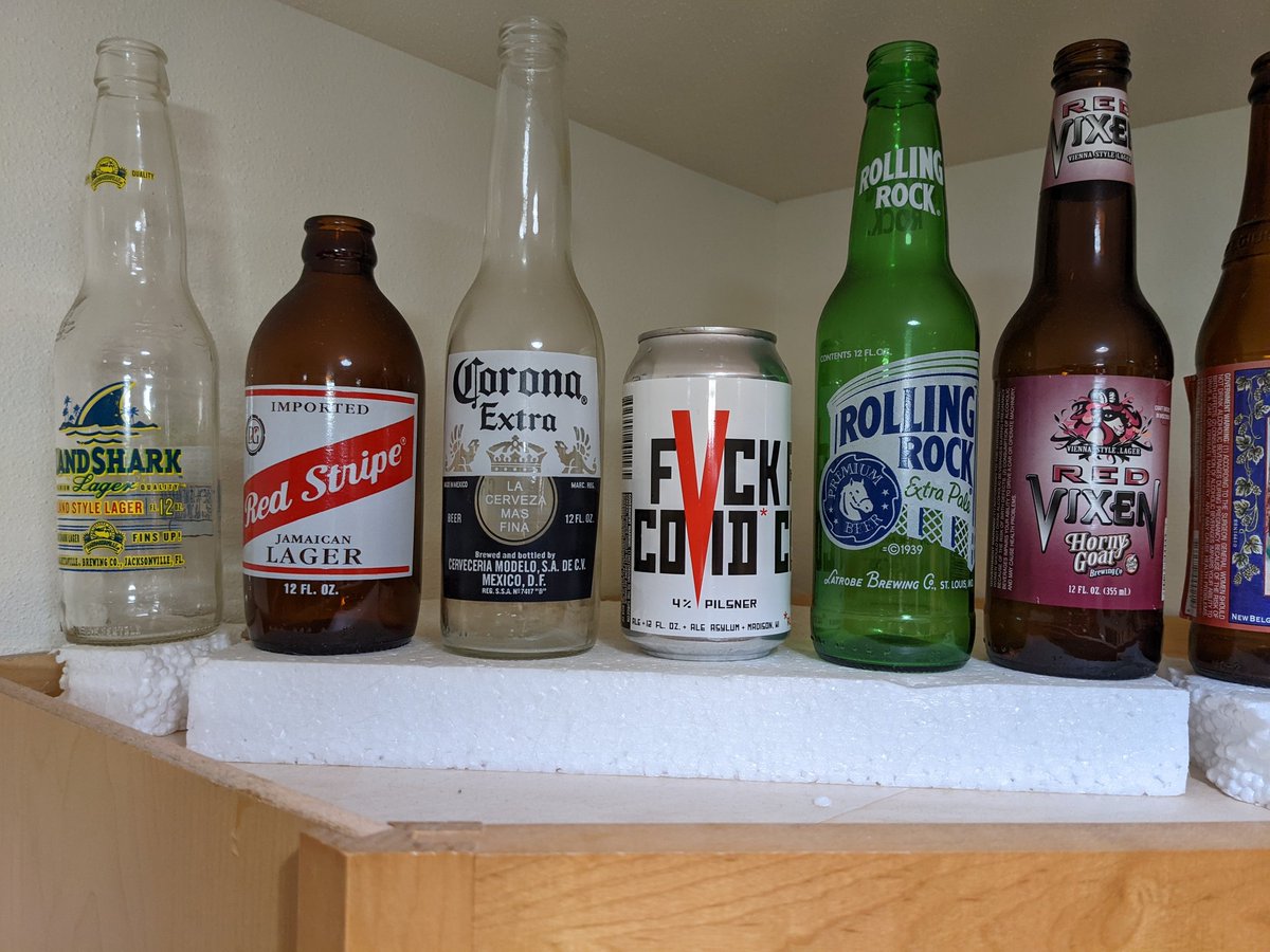 This seems like a good place for a new beer can to go above my cupboards