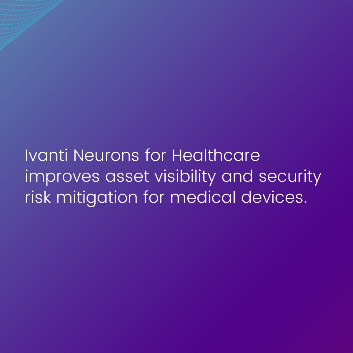AdaptivePty's tweet photo. The Ivanti Neurons Hyper-Automation platform capability for Healthcare is designed to help healthcare customers improve asset visibility and security-risk mitigation for medical devices
Learn more here: https://t.co/WzgxzcuJ8x
#automation #edgeintelligen #healthcaredevices https://t.co/1JKA4PGrjd