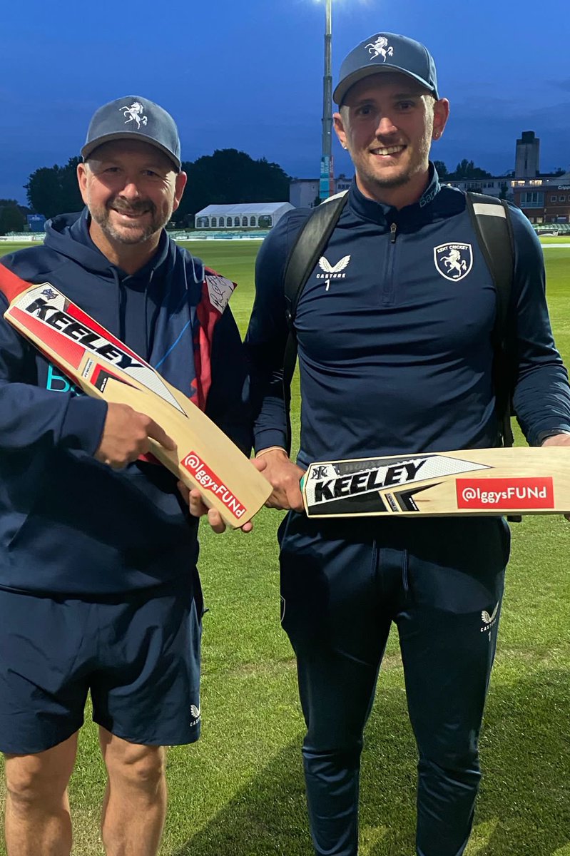 Fantastic support from @Stevo208 @JackLeaning1 @sanortheast @harrypod23 @KentCricket @GlamCricket means so much to the family knowing your helping spread the word of @IggysFUNd #iggy #iggysfund #befriendly