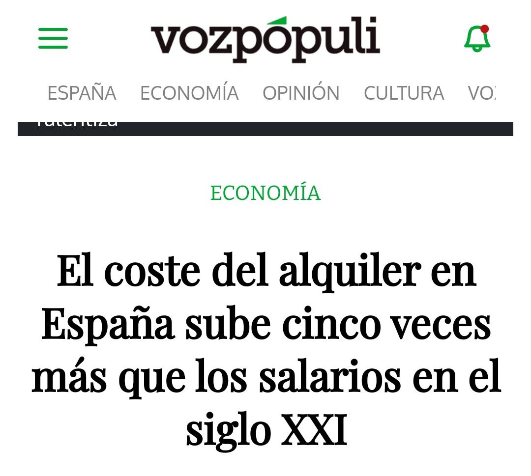 1. El coste del alquiler ha subido cinco veces más que los salarios. Es una auténtica barbaridad. Da igual cuanto trabajes o conseguir mejoras salariales. Las personas que viven de alquiler están condenadas a precariedad y empobrecimiento #hilo