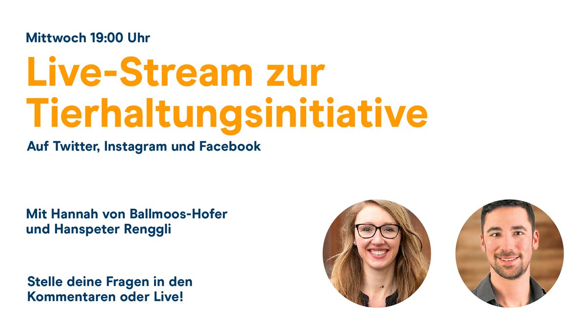 Nicht verpassen! Twitter-Live-Stream am Mittwoch, 06. Juli 2022
 #Tierhaltungsinitiative