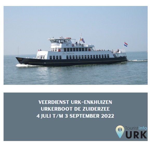 Vanaf vandaag vaart de Urkerboot 'de Zuiderzee'  weer⛴

Veerdienst Urk-Enkhuizen: 
Vertrek vanaf Urk om 9.00 en 16.00 uur.
Vertrek vanuit Enkhuizen om 11.00 en 18.00 uur.

Info en tickets: de-zuiderzee.nl
