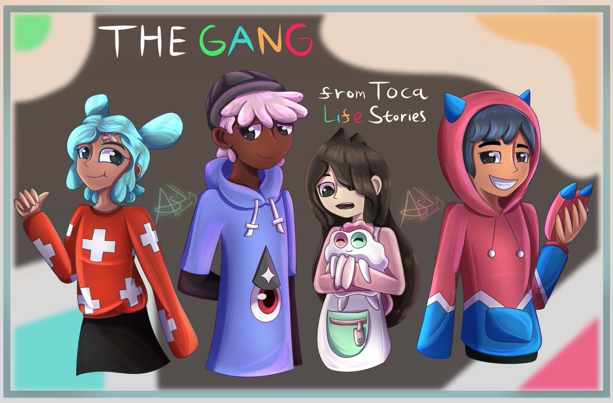AliviaSyl's tweet image. It's been a while since I did an artwork from another fandom, this time I draw 4 main characters from @tocaboca in Toca Life Stories!
I was originally planning to draw them back in 2020, and now here it is!
Speedpaint: youtu.be/9p8AVHsYs58
#TocaLife #TocaLifeStories #Fanart