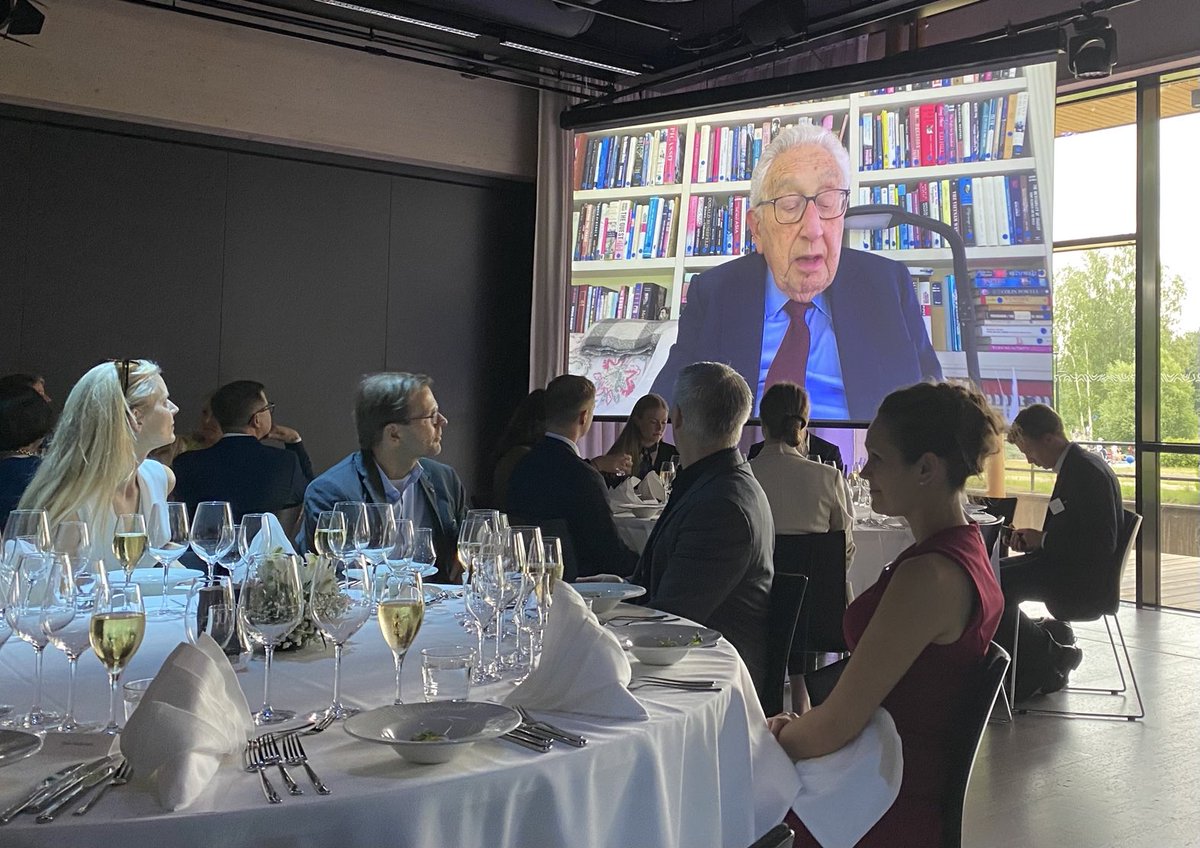 Henry Kissinger could not join us in Helsinki in person but spoke to the EBLC Northern Light 2022 Summit participants via VTC. https://t.co/8kaSV6IyM3