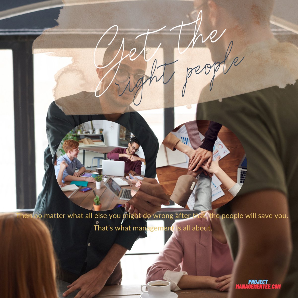 PmiProjectMng's tweet photo. 😊 Get the right people. Then no matter what all else you might do wrong after that, the people will save you. That’s what management is all about #projectmanagement #scopemanagement #costmanagement #scheduling #projectmanagersclub #pmiprojectmanagement #hrmanagement[...] https://t.co/rm2uG7sQLD