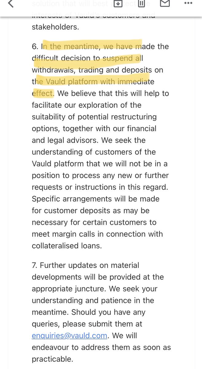 Whenkey4's tweet photo. @VauldOfficial one more crypto collapse #Crypto #bankruptcy https://t.co/65pOJX88Us