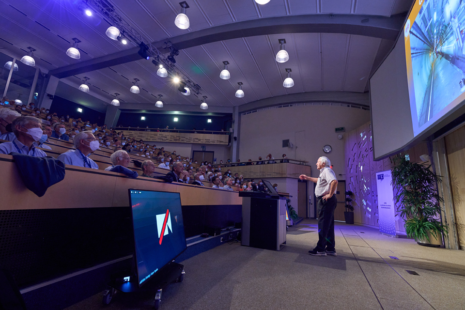 “It took 14 years to build the LHC. At one point we had 1000 dipoles, each costing a million Swiss francs, stored on the surface, throughout rain and snow.” 
 
Higgs@10 symposium: Lyn Evans