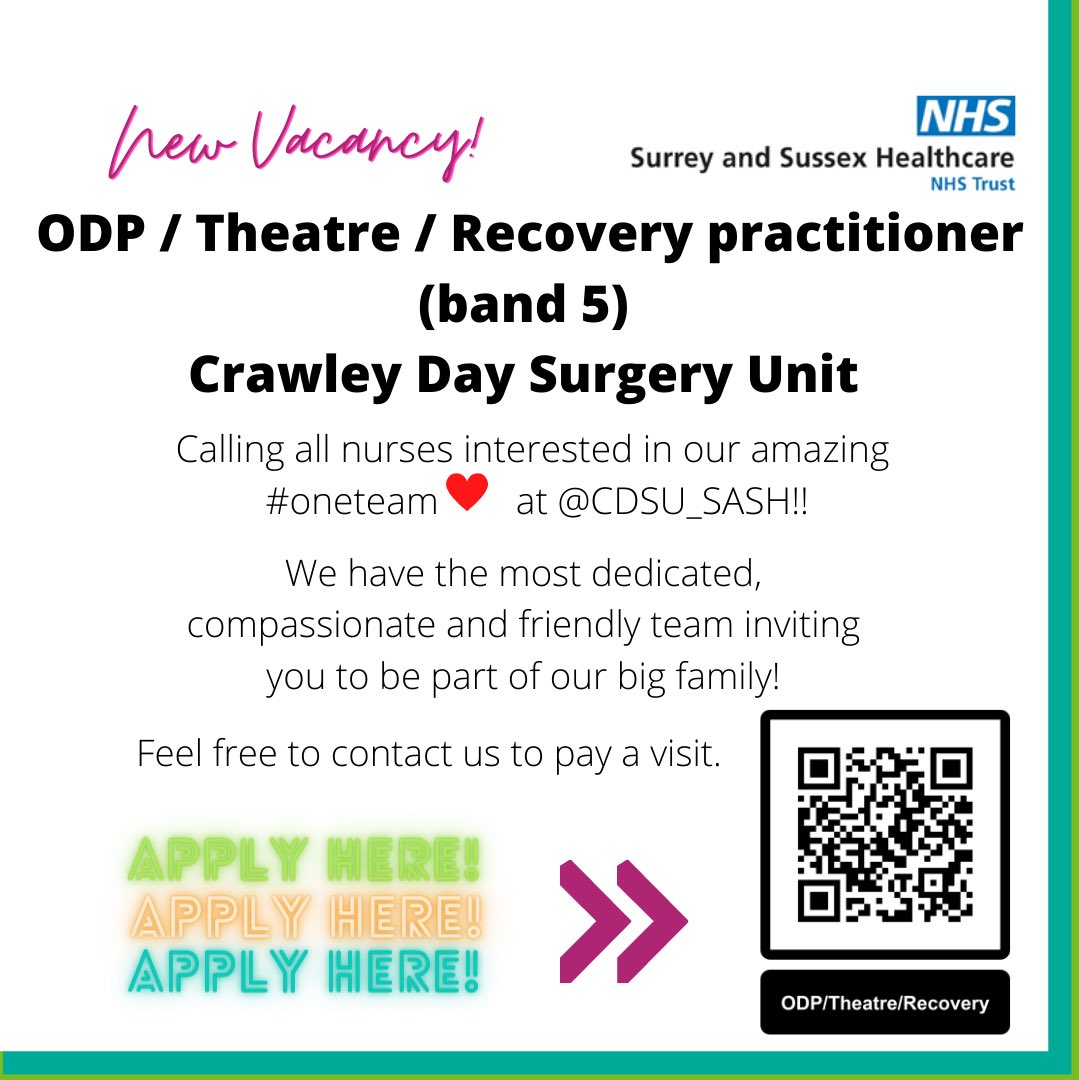 CDSU - Crawley Day Surgery Unit - SASH tweet media