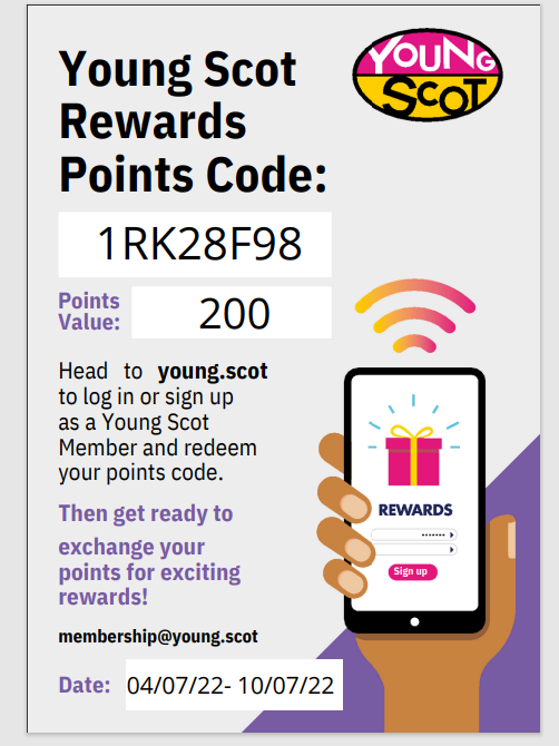 It is the first Monday of the Summer Holidays. Have you registered for your Young Scot Membership? Head over now to login or sign up and gain an extra 200 Points. #youngscotmembership #youngscot #pointsmakerewards #summerholidays