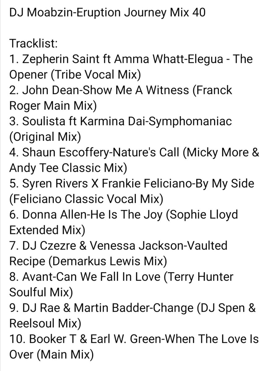 DJMOABZIN_EB's tweet photo. DJ Moabzin-Eruption Journey Mix 40
Link:
https://t.co/D91Otl6im7
DJ Moabzin-Bonus Mix 007
Link:
https://t.co/i4nDDdrgWT
Enjoy!!! ๐๐
#SoulfulOrNothing
#DeepHouseIsLife
#EruptionJourneyMixes
#BonusMixes https://t.co/Ieg5CSOhVy