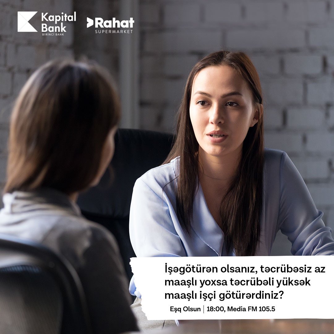 İşəgötürən olsanız, təcrübəsiz az maaşlı yoxsa təcrübəli yüksək maaşlı işçi götürərdiniz? Səbəbini açıqlayın.