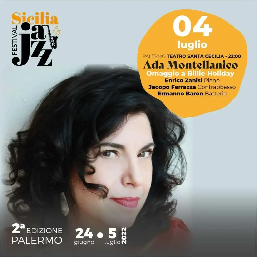 𝐀𝐝𝐚 𝐌𝐨𝐧𝐭𝐞𝐥𝐥𝐚𝐧𝐢𝐜𝐨 "𝐎𝐦𝐚𝐠𝐠𝐢𝐨 𝐚 𝐁𝐢𝐥𝐥𝐢𝐞 𝐇𝐨𝐥𝐢𝐝𝐚𝐲" il 𝟒 𝐥𝐮𝐠𝐥𝐢𝐨 𝐨𝐫𝐞 𝟐𝟐:𝟎𝟎 𝐓𝐞𝐚𝐭𝐫𝐨 𝐒𝐚𝐧𝐭𝐚 𝐂𝐞𝐜𝐢𝐥𝐢𝐚. Autrice e cantante tra le più importanti e innovative della scena jazz italiana. brassgroup.it Info 0917782860